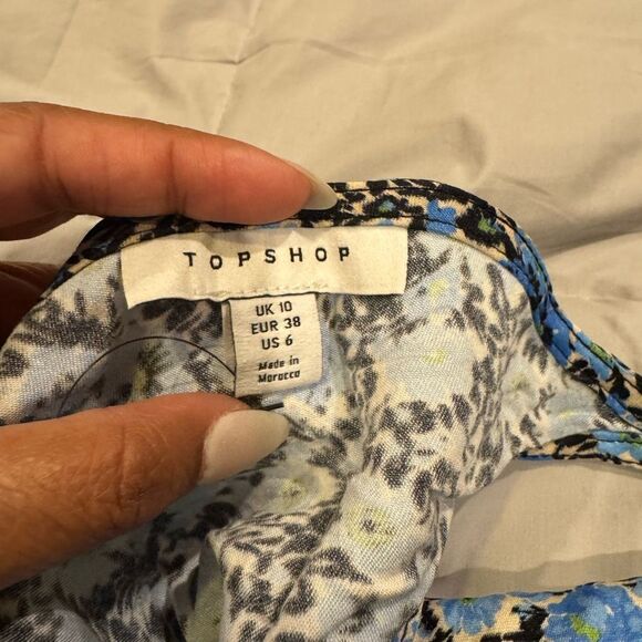 Topshop Floral Blue romper US size 6 - Picture 11 of 11